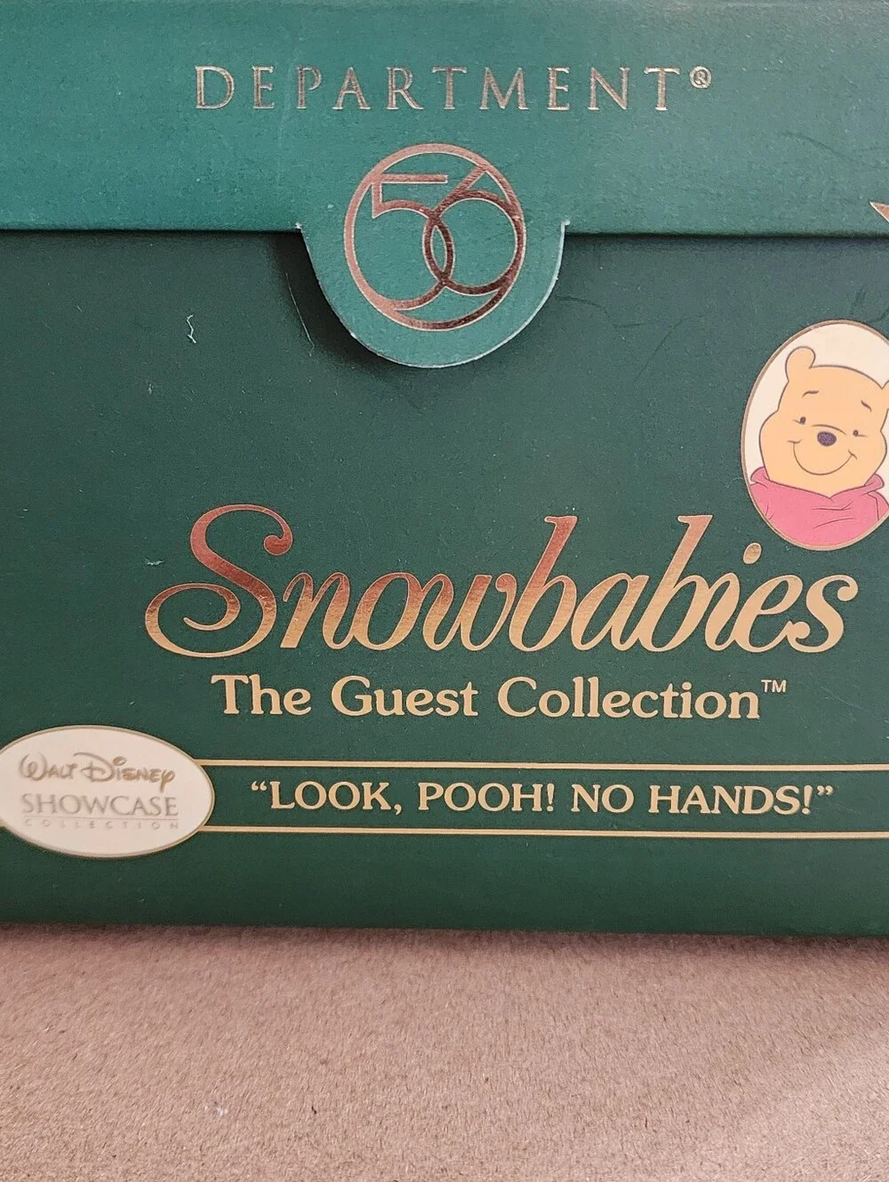 Disney Department 56 Trinket Box Snowbabies Look POOH  NO Hands ~ Figurine 2004